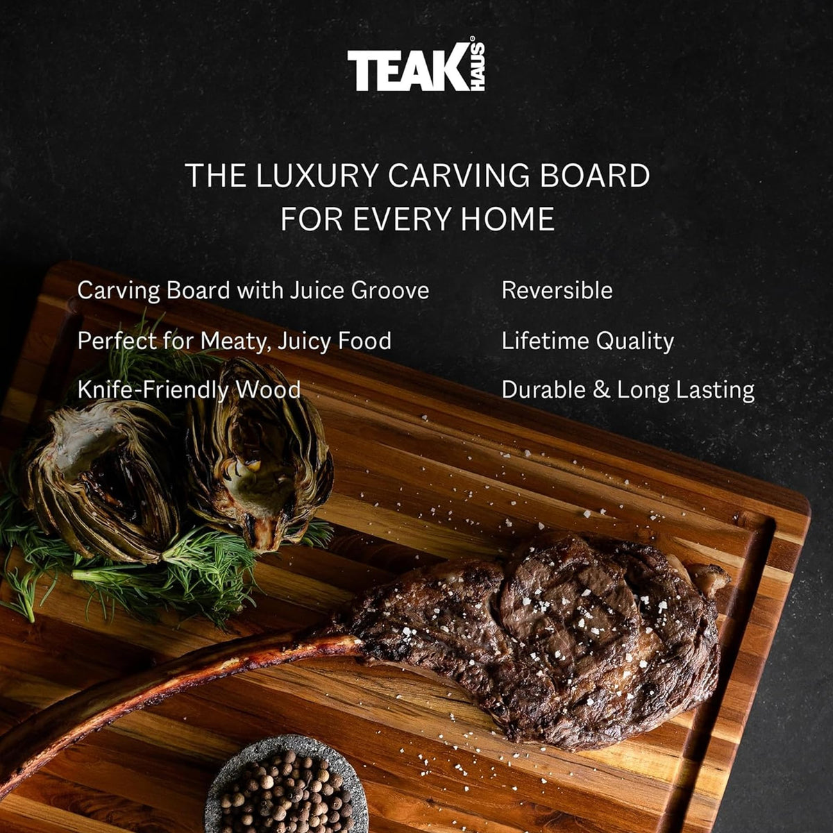 Teakhaus cutting-board-medium-durable demonstrates long-lasting wood with proper oil care.