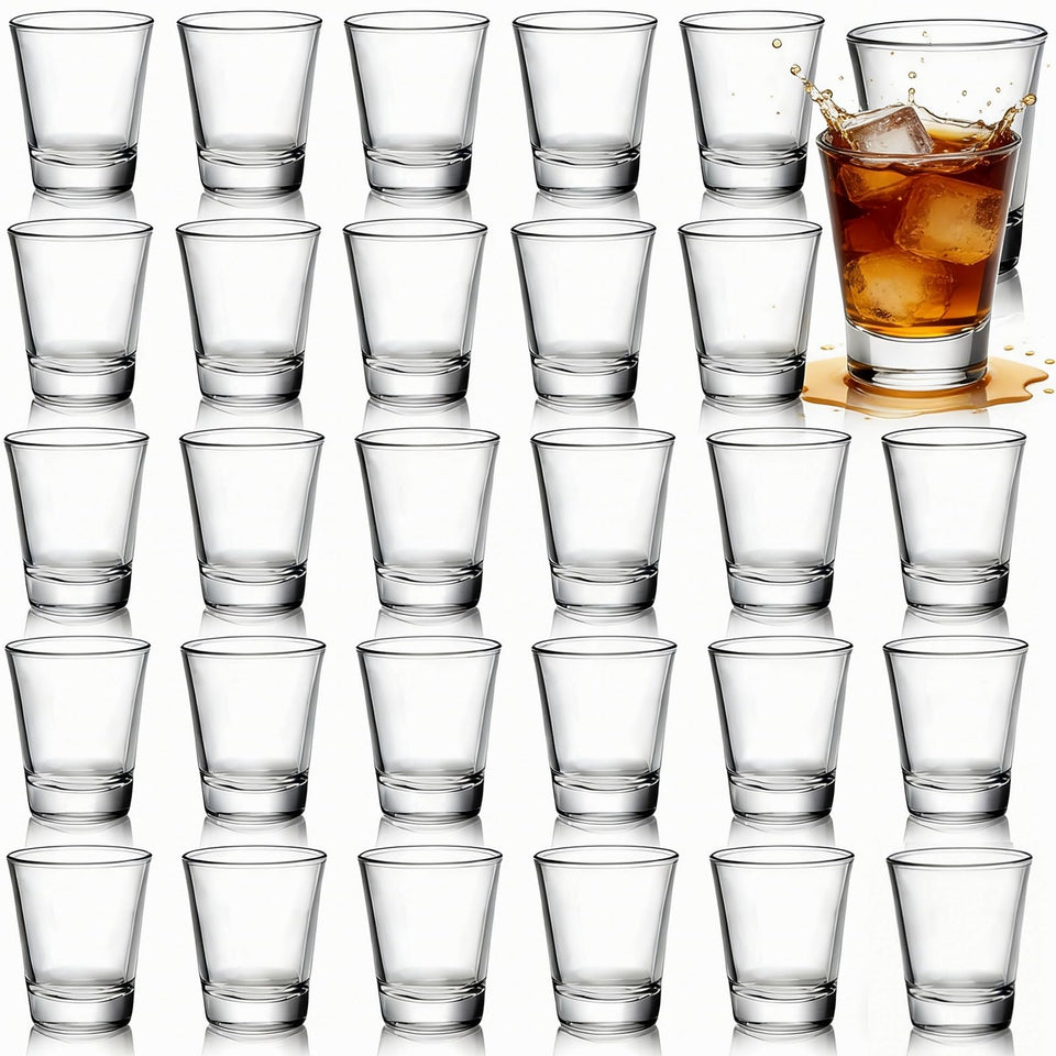 Tebery heavy-base shot glasses set for stable pouring at parties