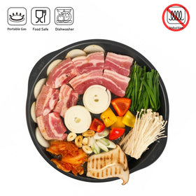 TECHEF KBBQ grill pan clearly labeled Made in Korea