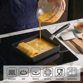 TECHEF Tamagoyaki pan induction-base ensures stable performance on all stoves