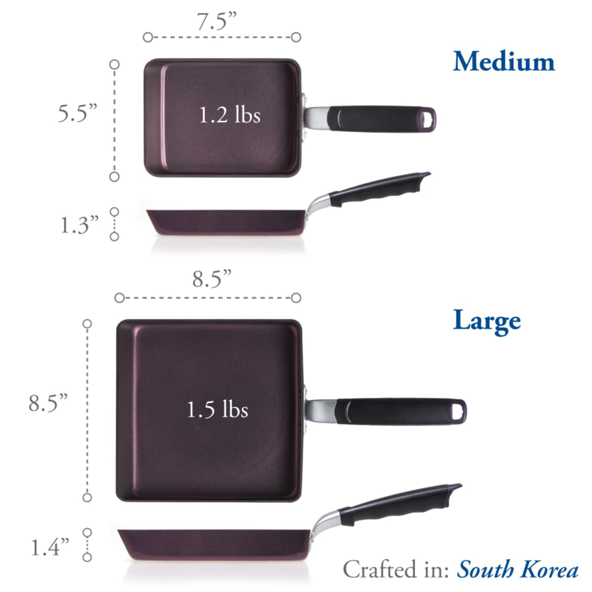TECHEF Tamagoyaki Pan induction base compatible with diverse stoves.