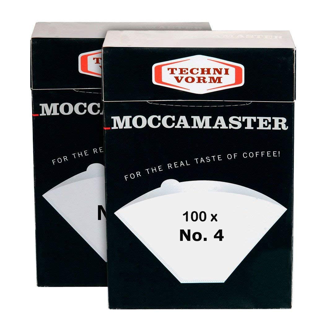 Technivorm Moccamaster 4 white paper filters pack of 2 for clean, consistent brews.