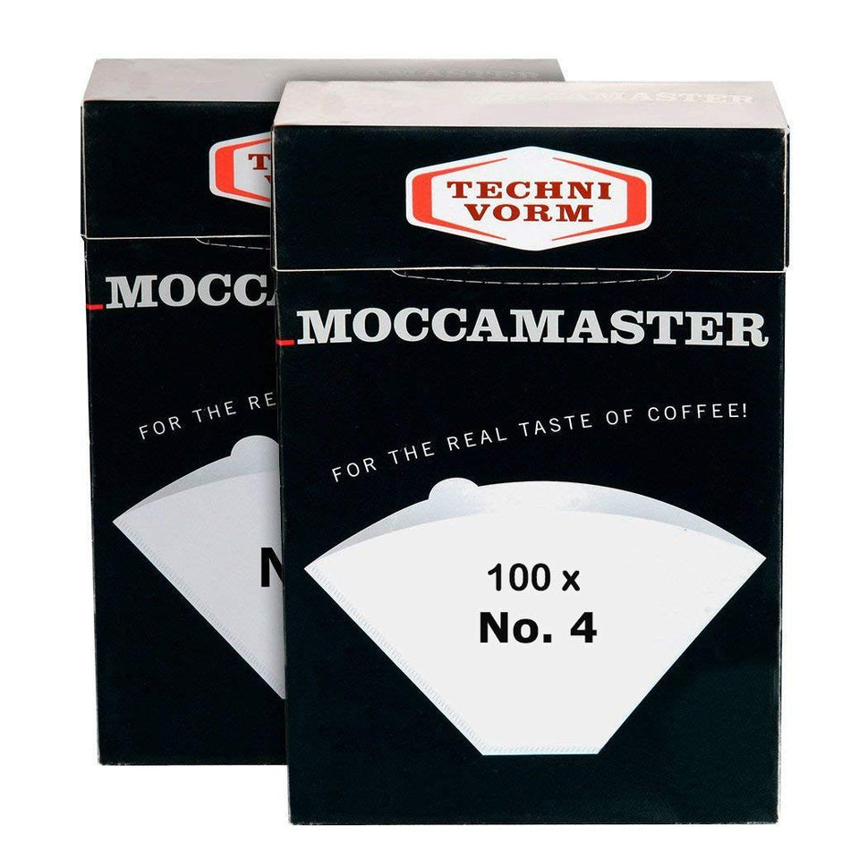 Technivorm Moccamaster 4 white paper filters pack of 2 for clean, consistent brews.