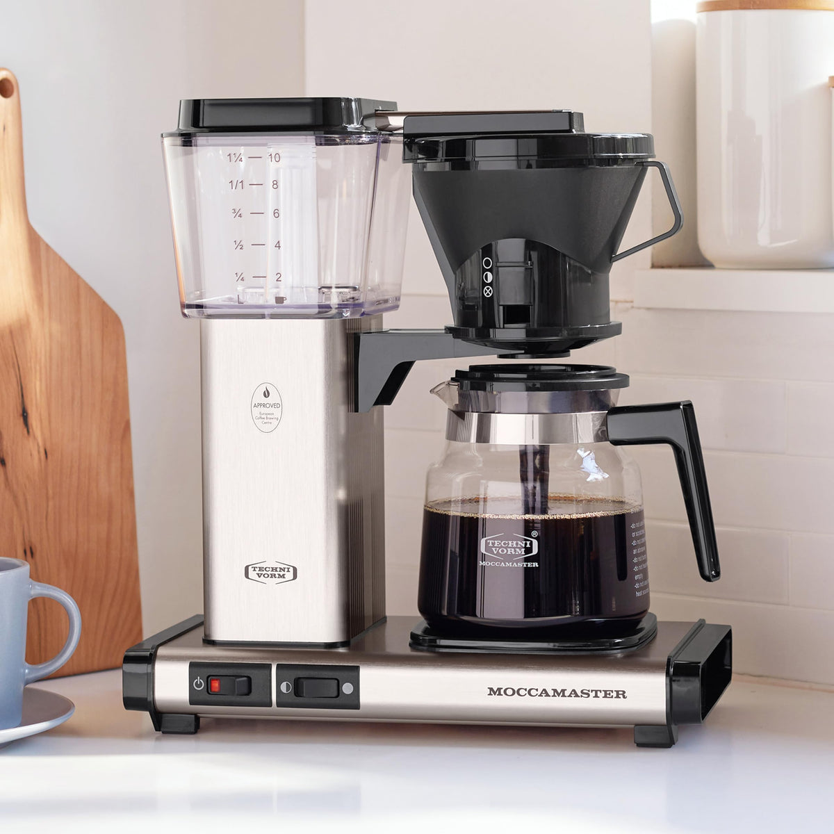 Technivorm Moccamaster brushed-silver finish adds modern kitchen appeal