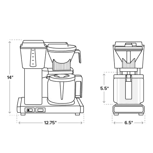 Technivorm Moccamaster KBGV Select hotplate heating element keeps coffee warm