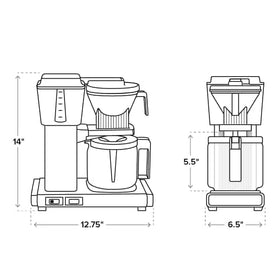 Technivorm Moccamaster KBGV Select hotplate heating element keeps coffee warm