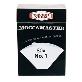 Technivorm Moccamaster oxygen-whitened paper filter for chemical-free filtration.