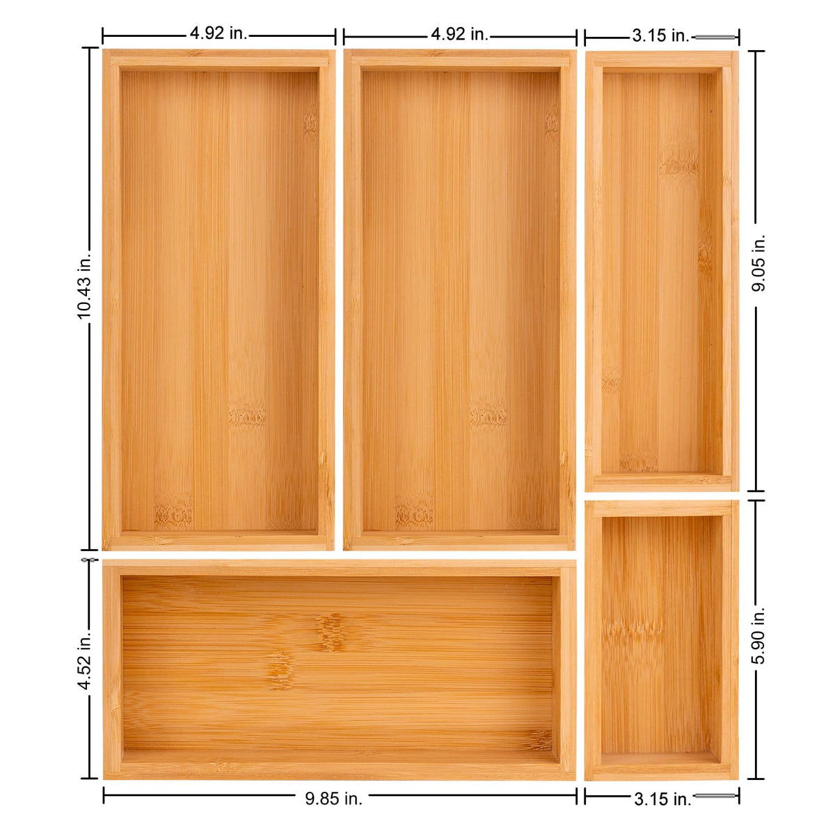 Teicui kitchen drawer organizer arranged for neat silverware storage