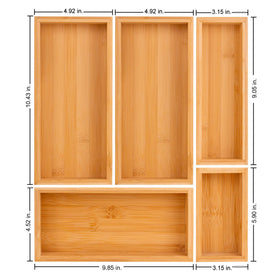 Teicui kitchen drawer organizer arranged for neat silverware storage