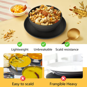 Teivio wheat straw cups in black, portable and easy to wash.