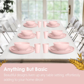 Teivio pink outdoor dining setup ready for camping adventures.