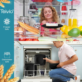 Teivio square tumbler 13.5oz lightweight and dishwasher safe for everyday drinks.