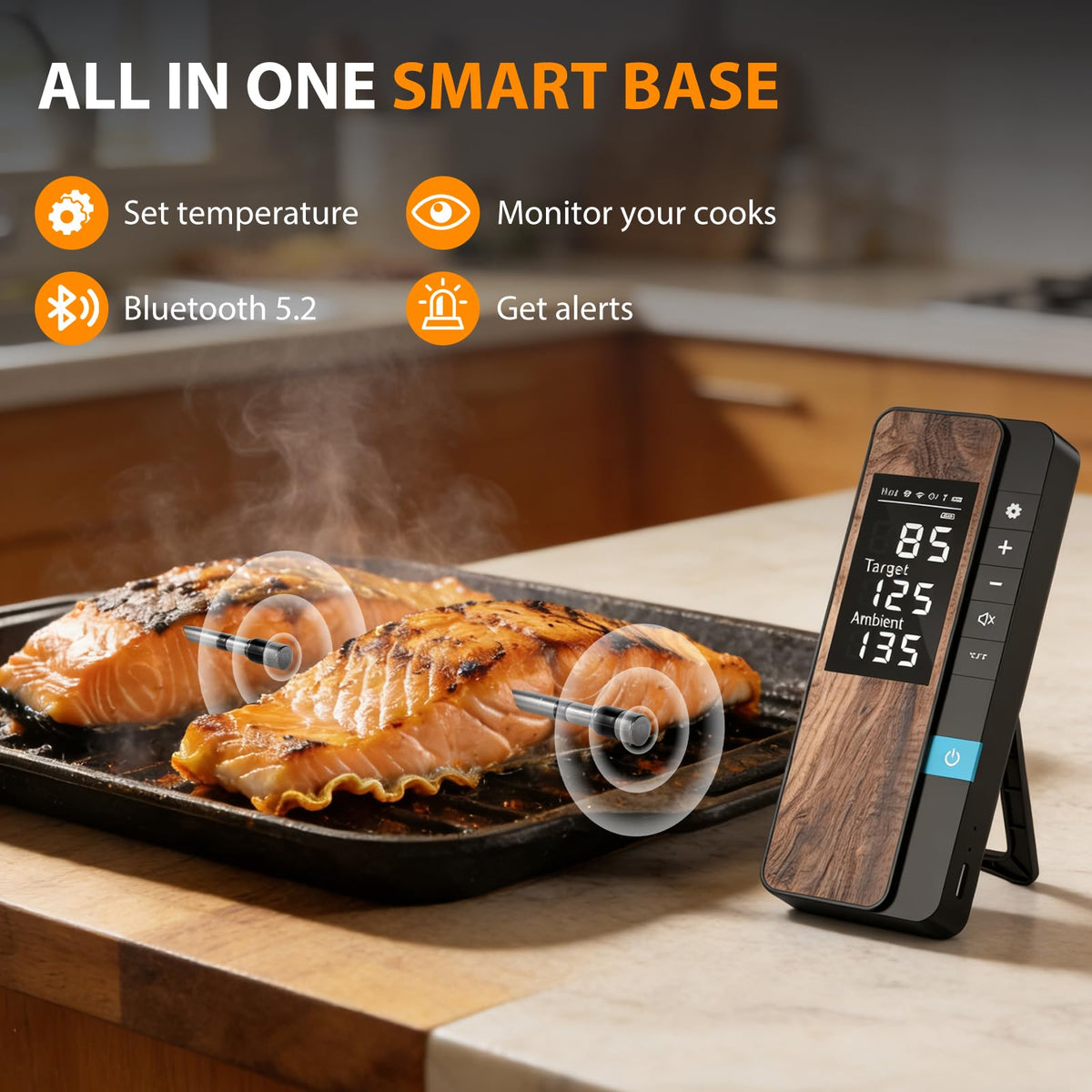 TEMMIO AI Smart Thermometer stands up to oven temperatures up to 572°F.