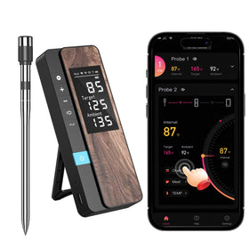 TEMMIO AI Smart Thermometer standalone display showing instant readings for precise cooking.