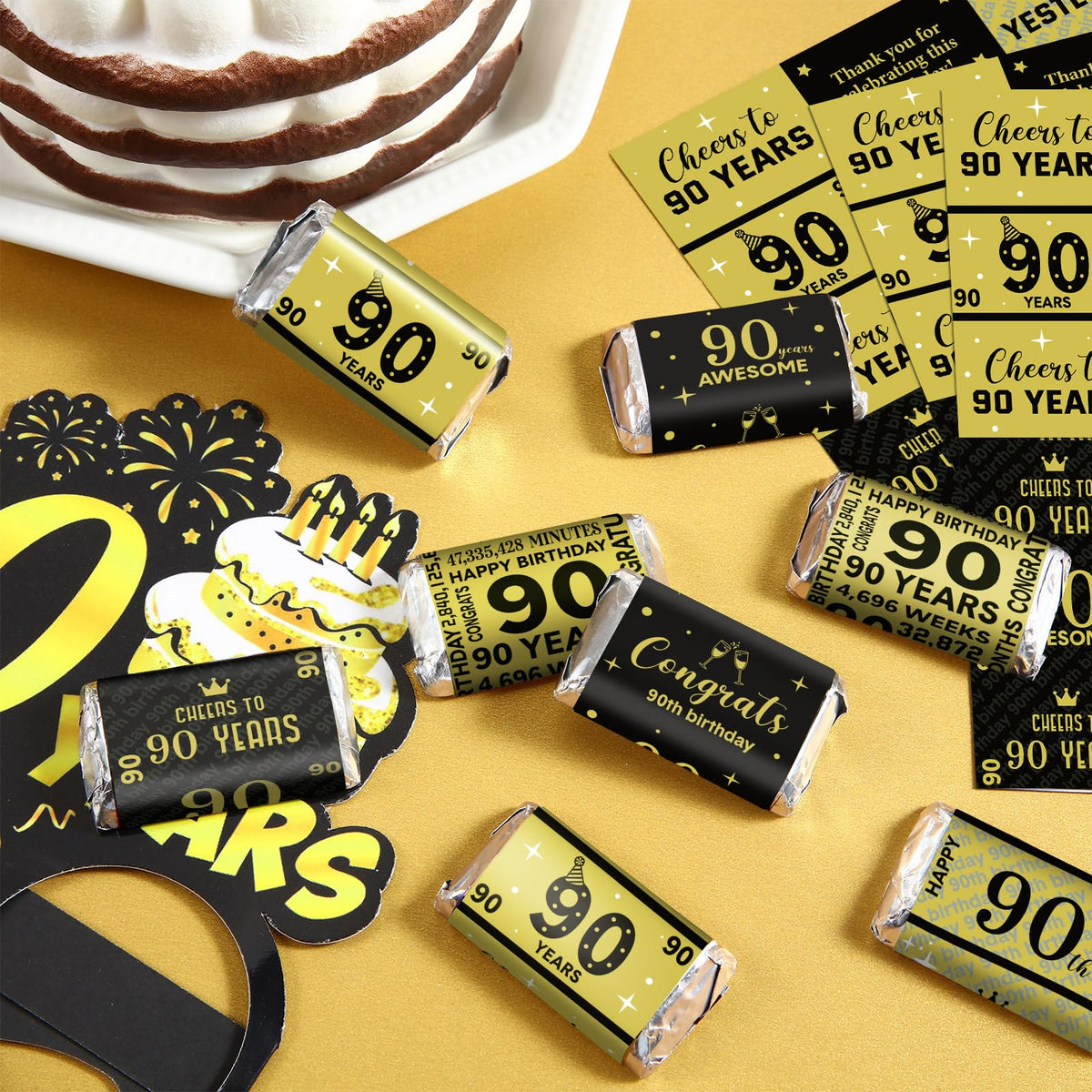 Tenare stickers with gold-foil accents add sparkle to party decor.