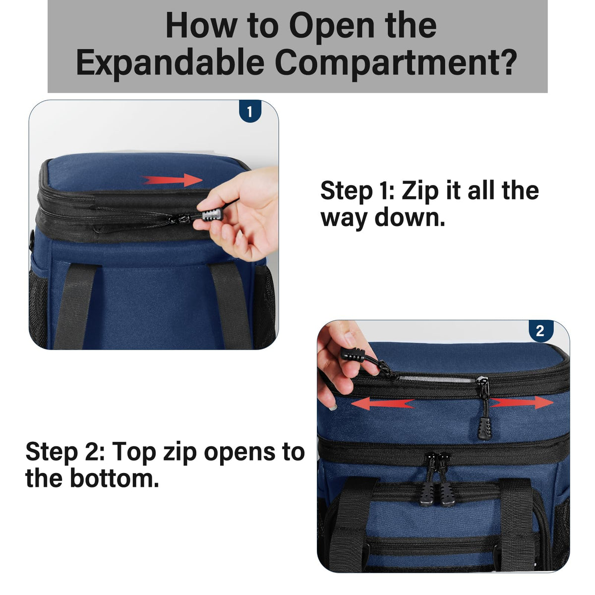 TENKIST lunch box with shoulder strap ready for comfortable transport.