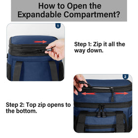 TENKIST lunch box with shoulder strap ready for comfortable transport.