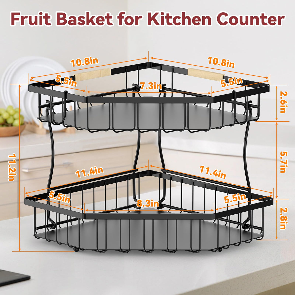 Tequie corner storage frees counter space and organizes your kitchen.