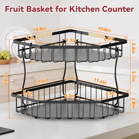 Tequie corner storage frees counter space and organizes your kitchen.