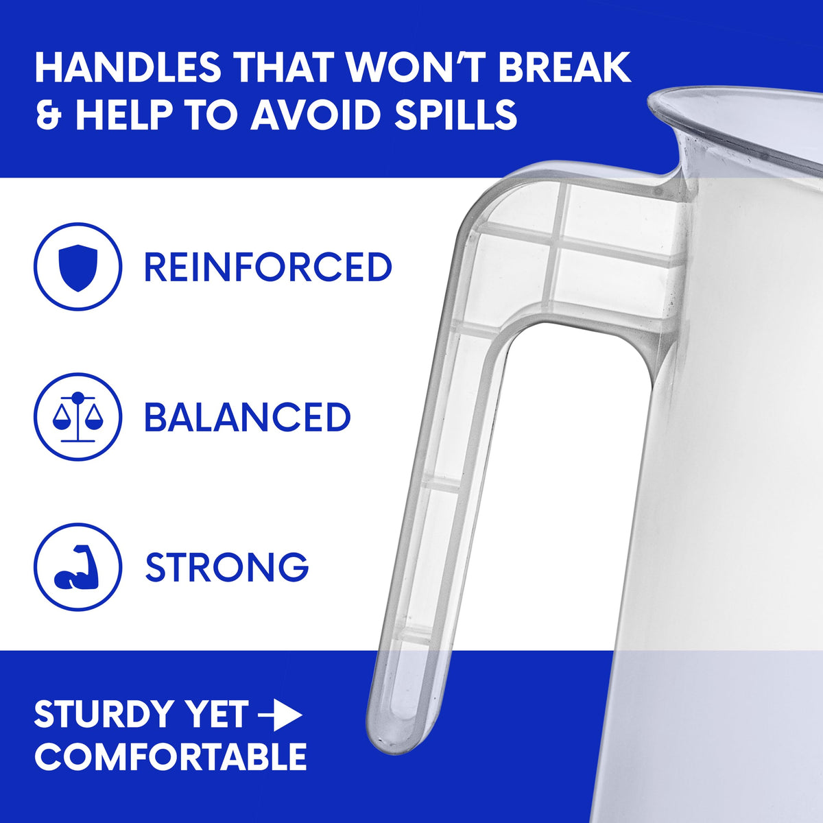 Terbold 5L durable plastic pitcher shows its rugged, crack-resistant construction.