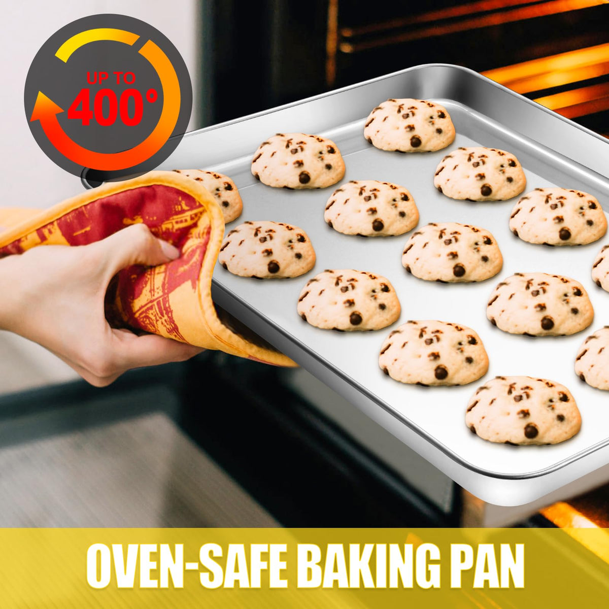 Terlulu baking sheet delivers even heat for crisp crusts and thorough baking.