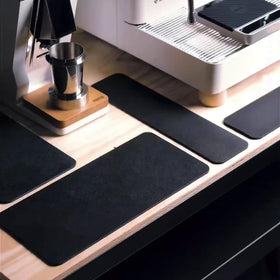 Ternal DripGuards bar mat with waterproof core protecting countertops from moisture.