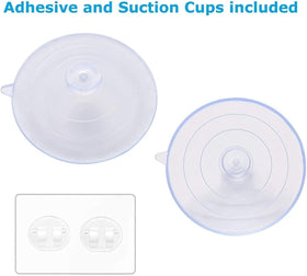 Holds one sponge and one cloth hanger for compact organization.