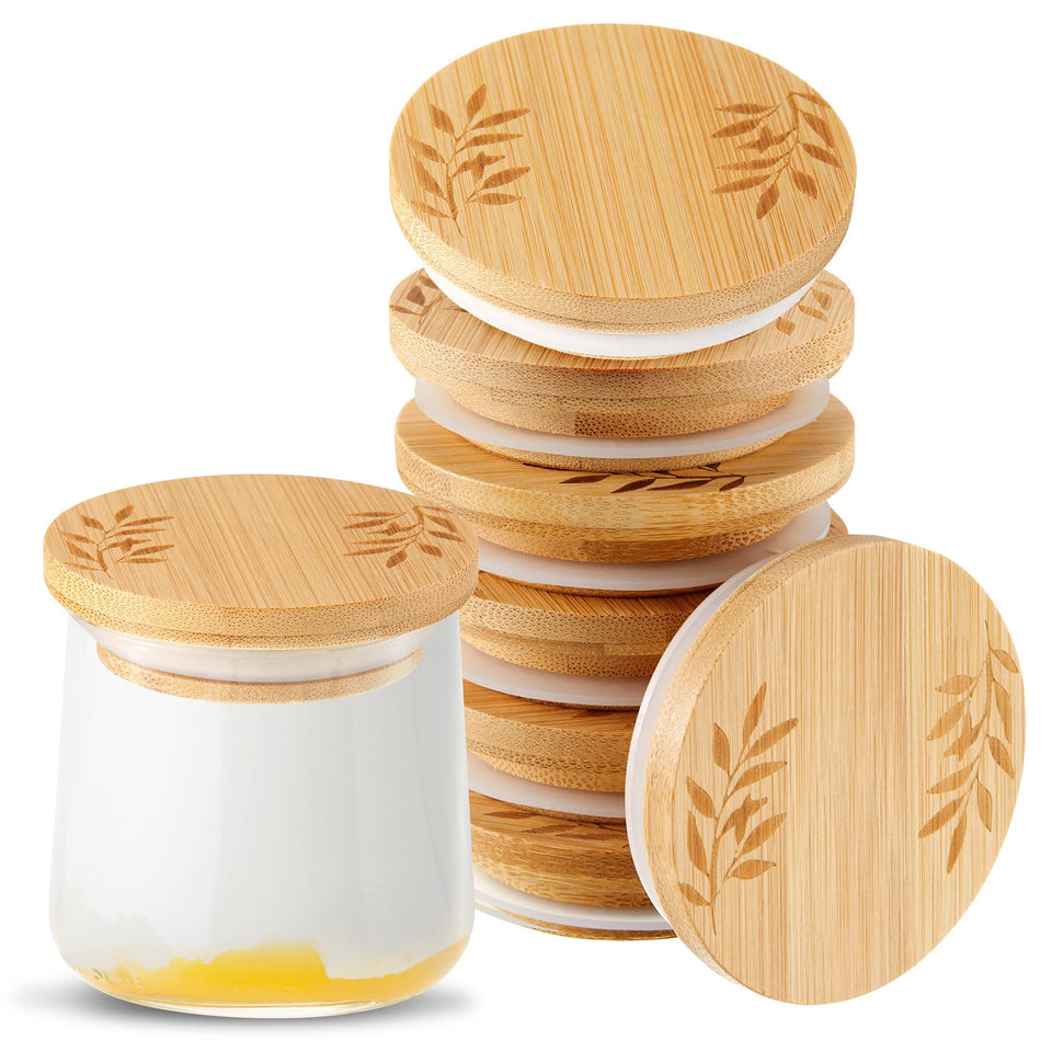 Tessco for you: 6 bamboo yogurt jar lids for durable reuse