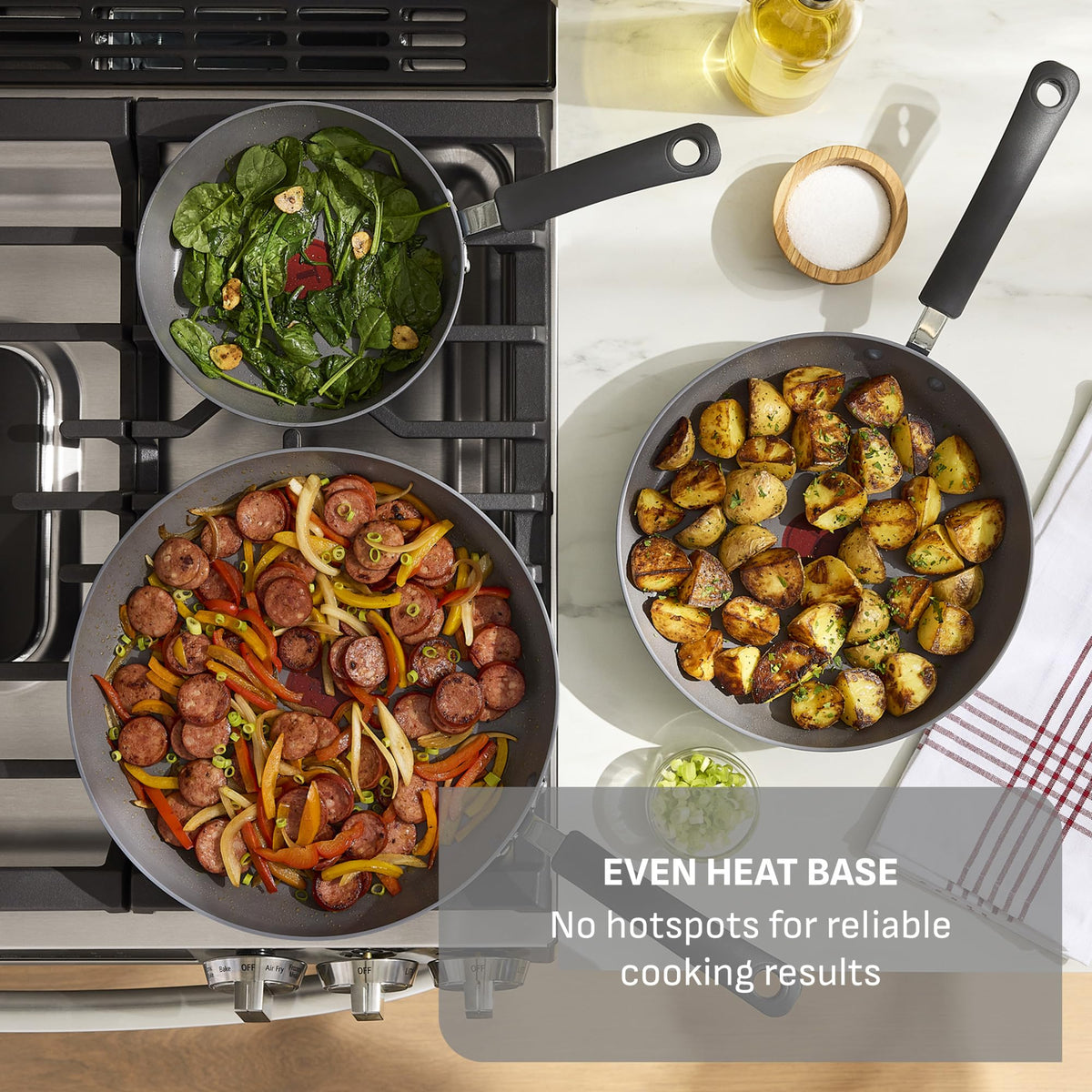 T-Fal Ultimate nylon spatula included for safe nonstick cooking