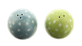 The Bridge Collection farmhouse-style salt and pepper set complements rustic kitchen decor.