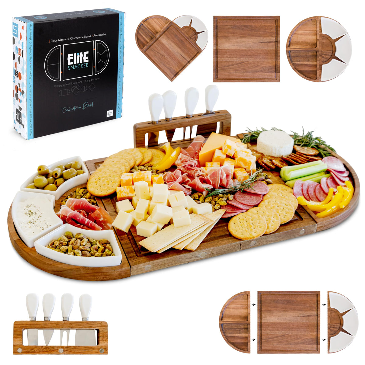 The Elite Snacker large charcuterie board assembly for elegant entertaining.