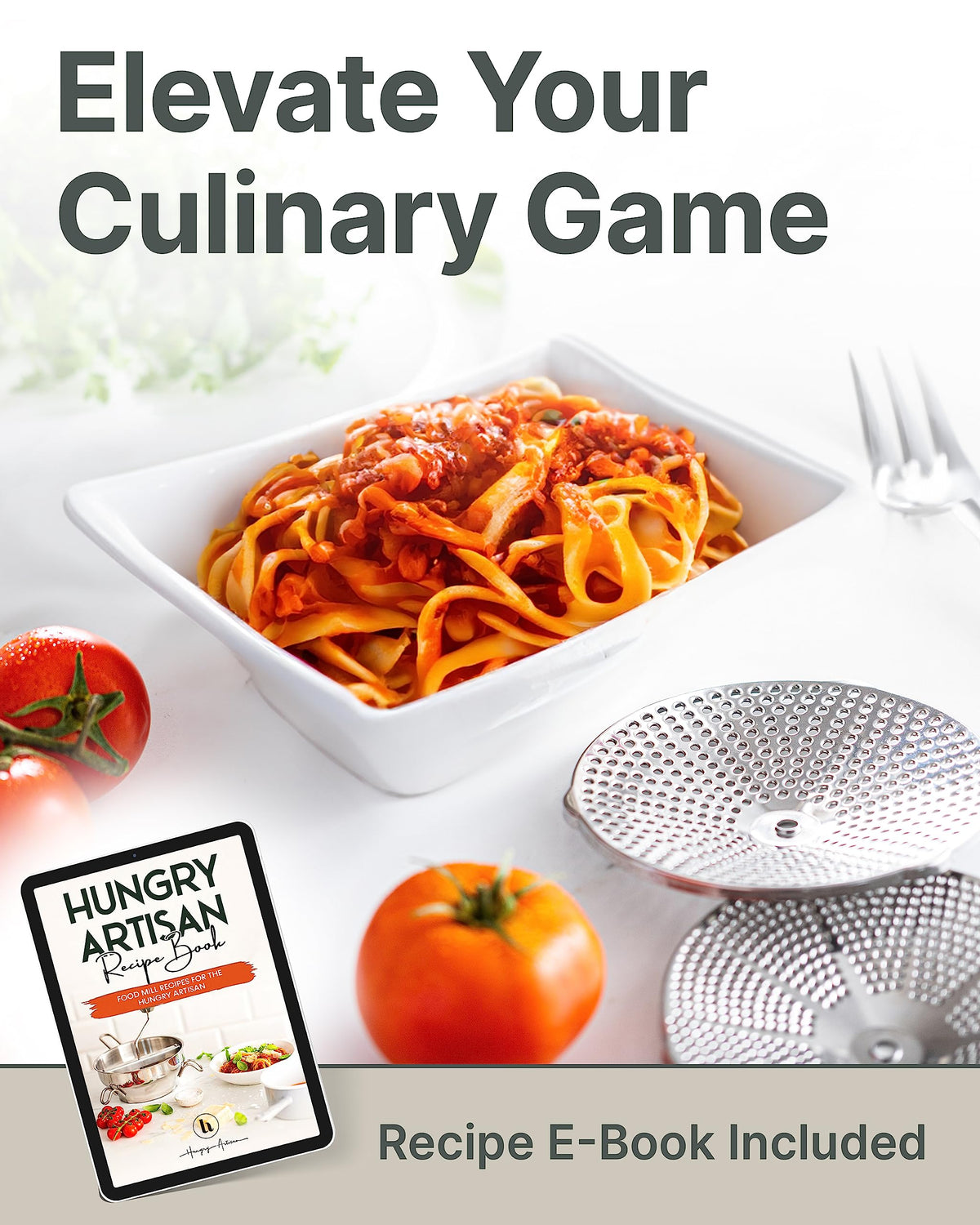 The Hungry Artisan precise texture with three discs for real food prep control.
