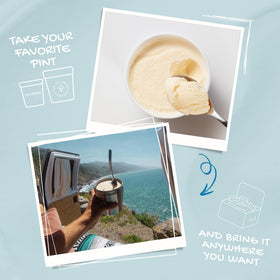 The Ice Cream Canteen fits a standard pint without mess.