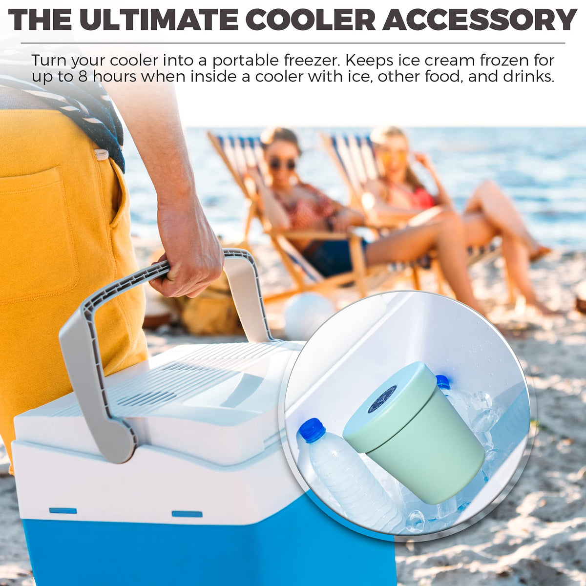 The Ice Cream Canteen keeps ice cream frozen longer for relaxed enjoyment.