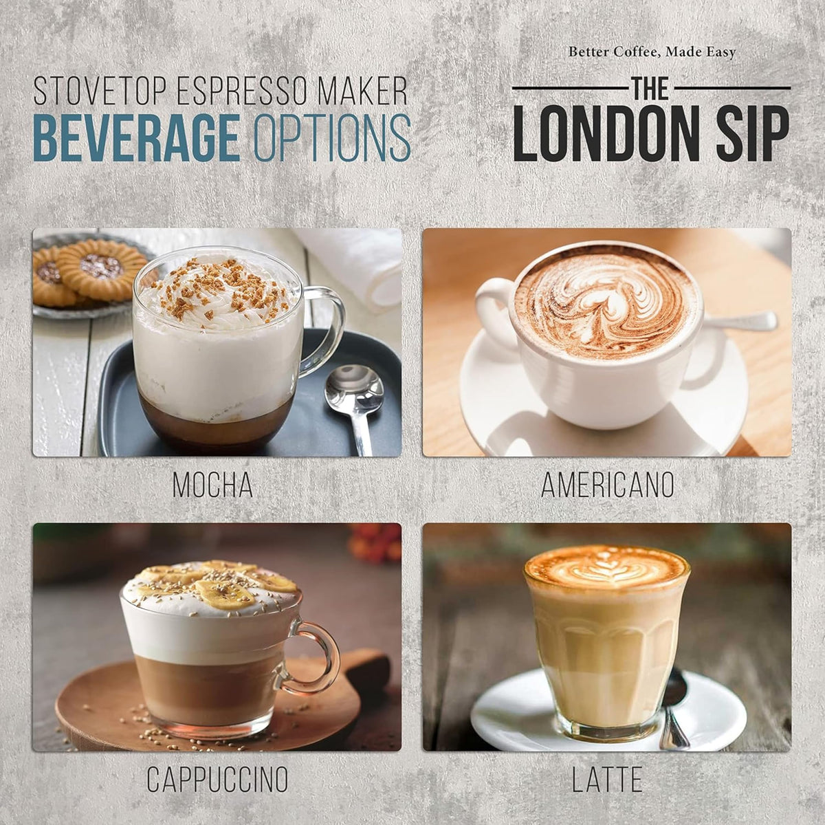 The London Sip 10-cup moka pot ready for entertaining guests.