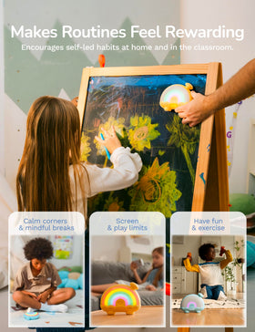 The Pal Rainbow Timer — magnetic clip, easy repositioning on whiteboard