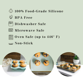 The Silicone Kitchen cotton mesh bag packaging with the cup set.