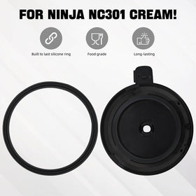 TheClouds NC301 lid in use on a home ice cream maker