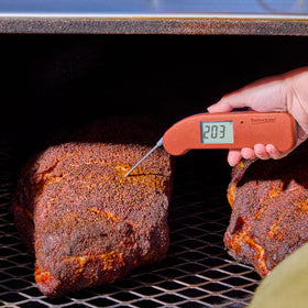 Thermapen ONE with NIST-calibration certificate ensuring precise measurements.