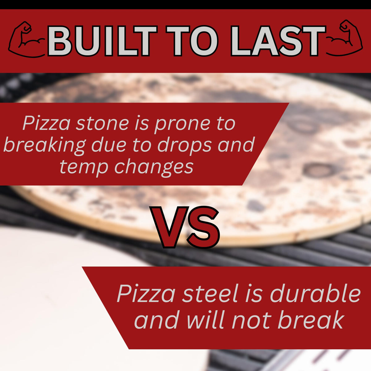 ThermiChef pizza steel on oven rack enabling even heat recovery