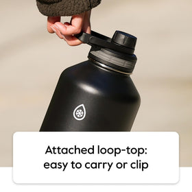 ThermoFlask 24 oz bottle in plum color adds style and visibility.