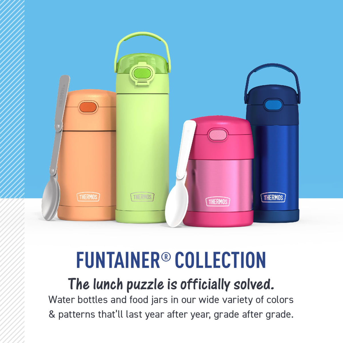 THERMOS FUNTAINER dishwasher-safe design for quick cleanup after busy days.