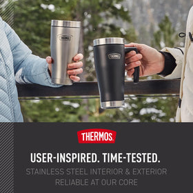 THERMOS Icon Series Granite 16oz mug griptec base in focus for stable, non-slip handling.