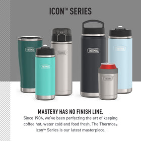 THERMOS Icon Series Granite 16oz mug showing non-slip handle for comfortable grip.