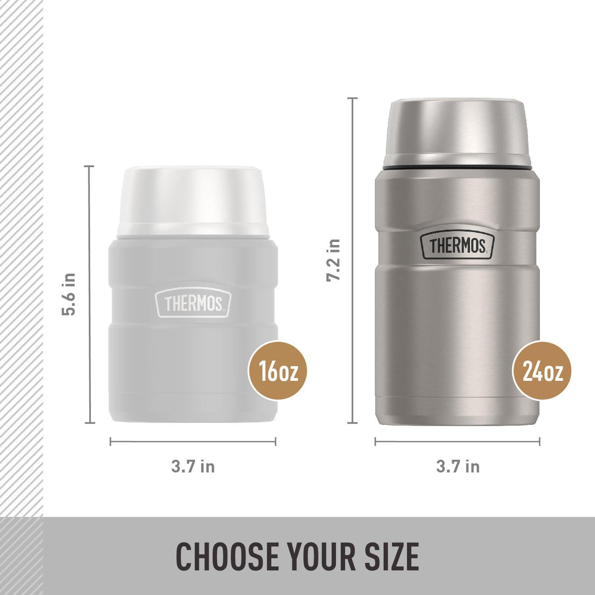 THERMOS Stainless King 24oz top-rack dishwasher safe for easy cleaning.