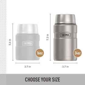 THERMOS Stainless King 24oz top-rack dishwasher safe for easy cleaning.