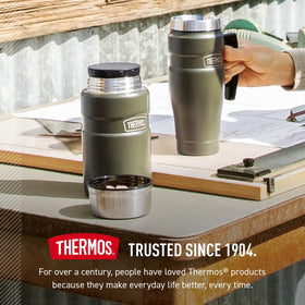 THERMOS Stainless King 24oz thermal retention technology supports versatile meals.