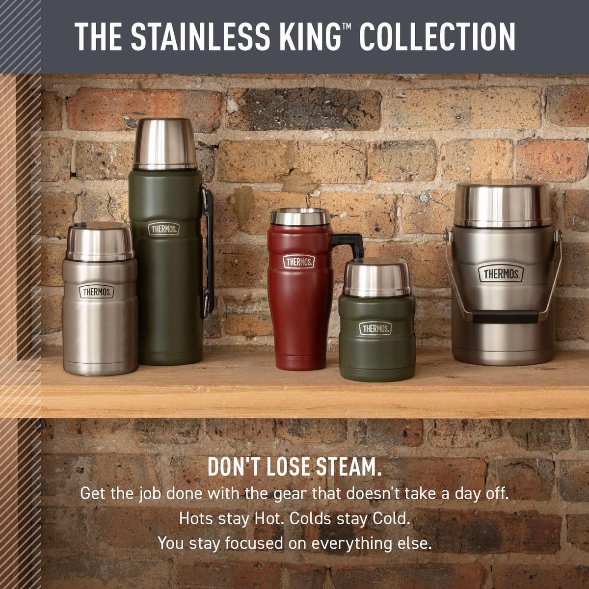 THERMOS Stainless King 24oz variant sizes 16oz and 47oz offer options.