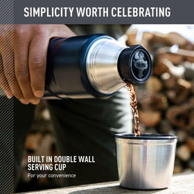 THERMOS Stainless King bottle stainless body highlights durable, long-lasting performance