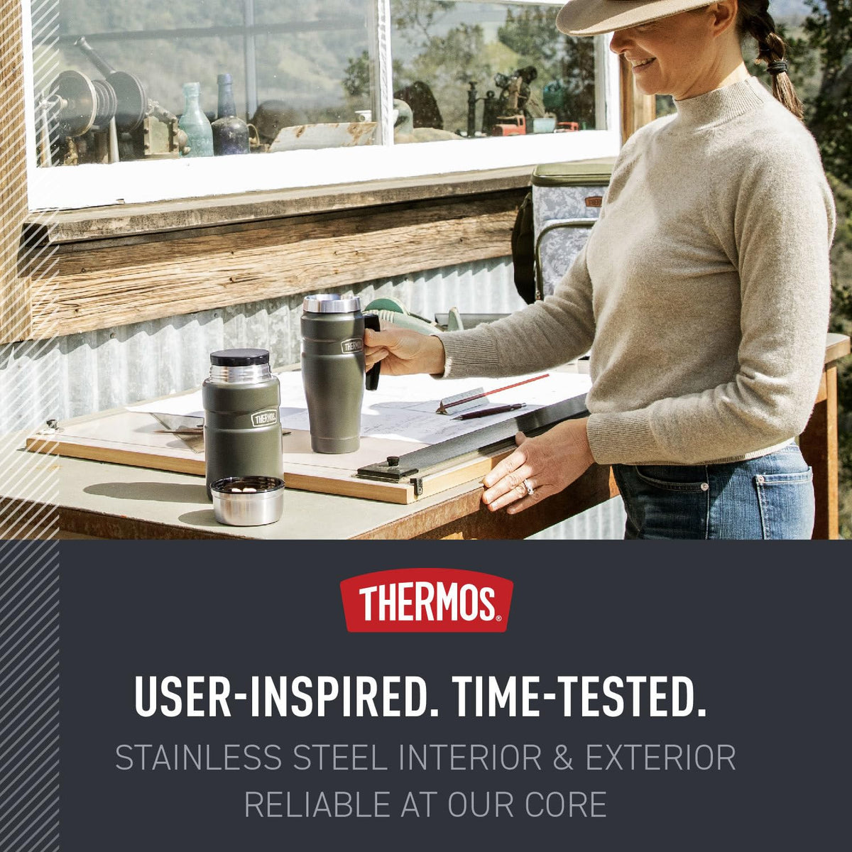 THERMOS Stainless King dishwasher-safe top rack for simple cleaning.